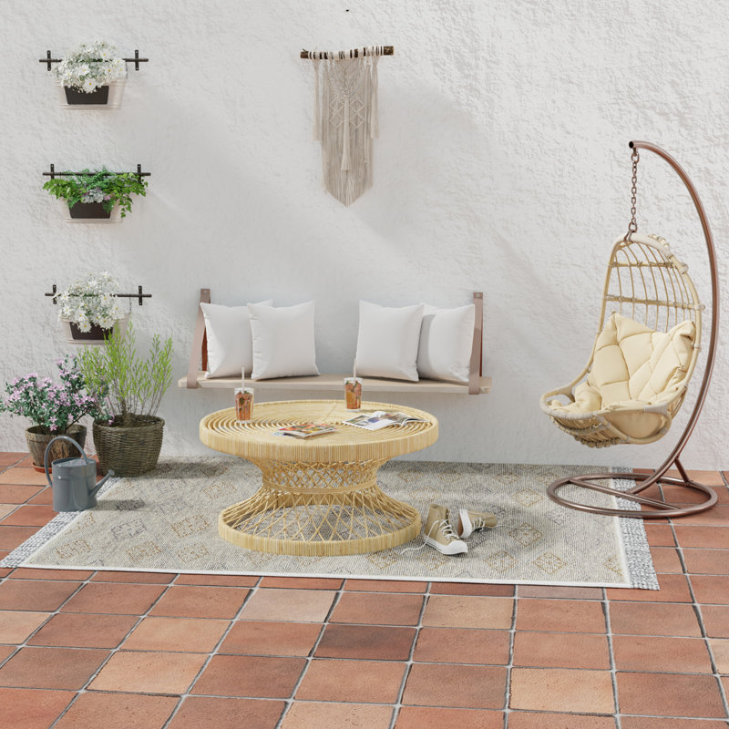 Sunbrella Outdoor Throw Pillow, Canvas Natural Off-White, 16" H x 16" W