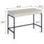 Natural And Black Writing Desk With 2 Drawers