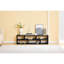 Meuble télé réglable modulaire, console de rangement ouverte noire, centre de divertissement moderne avec plusieurs compartiments, tablette multimédia Freestyle pour la chambre du salon