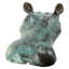 Spitting Hippo Head Cast Garden Statue