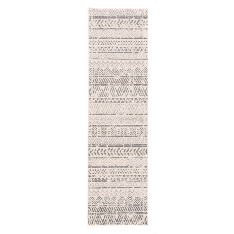 Humphrey Southwestern Light Gray/Dark Gray/Ivory Area Rug in Gray