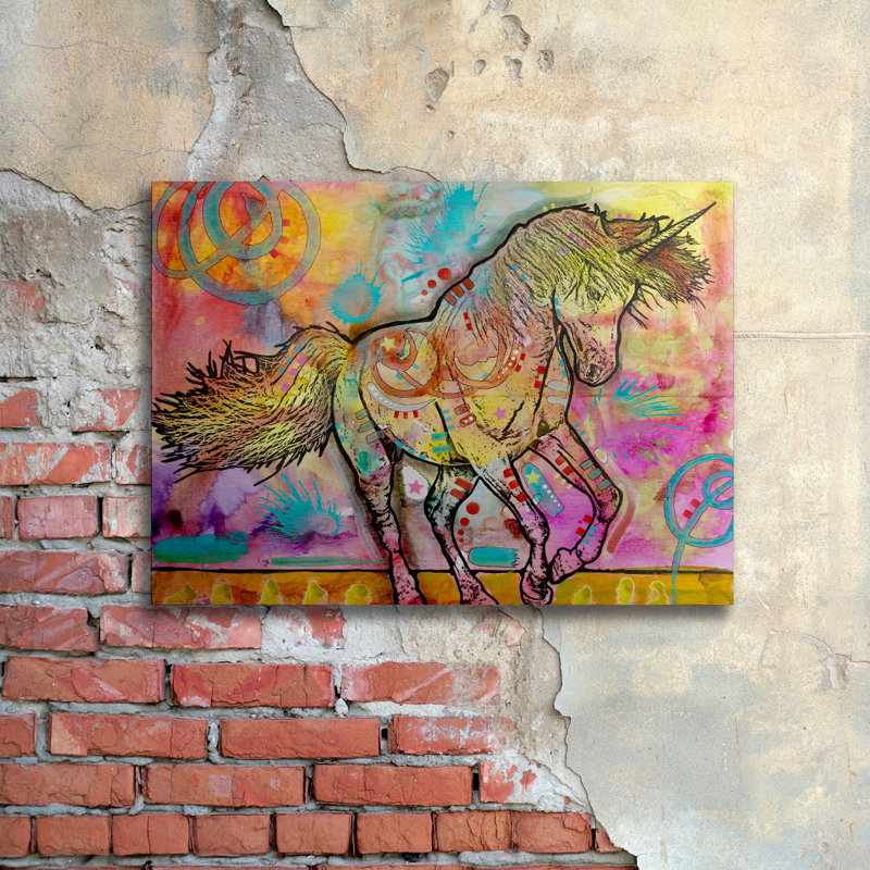 « licorne », impression, H 16 po x l 22 po x p 1 po, Sans mat, Sans cadre