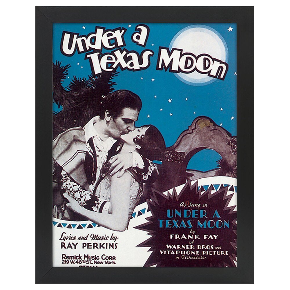 Leinwandbild Vintage Music Cover unter Texas Moon