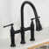 KRAUS Allyn Transitional Bridge Kitchen Faucet with Pull-Down Sprayhead