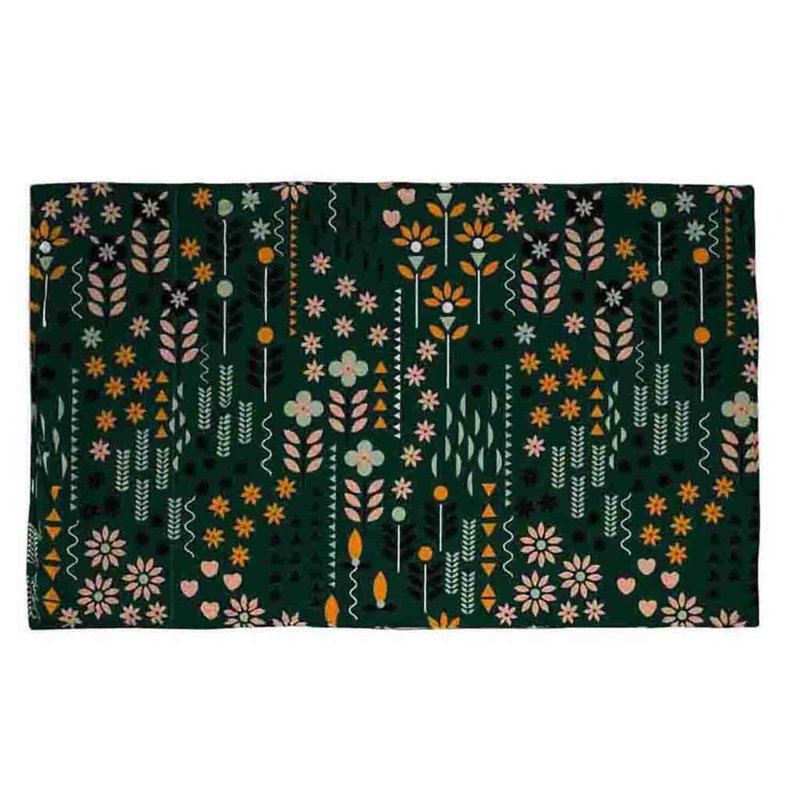 Sélection de couvertures à imprimé de fleurs, 30" x 40", Vert