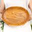 Assiette ovale en bois de teck - moyen
