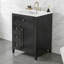 Meuble-lavabo avec lavabo, 3 tiroirs, 1 armoire et tablette réglable-1153421559
