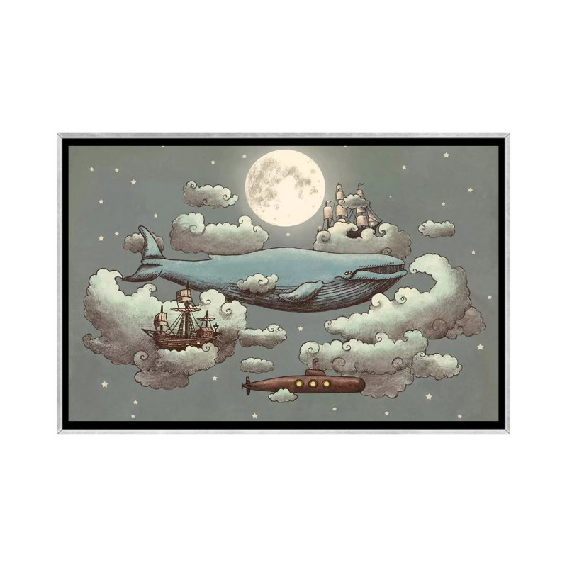 # 1, art sur toile, H 18 po x l 26 po x P 1,5 po, Encadrement argenté