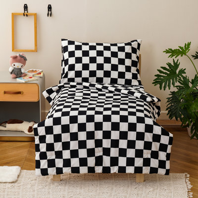 Wellboo Kids Bedding Set 4 Pieces Including 1 Comforter 1 Pillowcase 1 Fitted Sheet 1 Flat Sheet