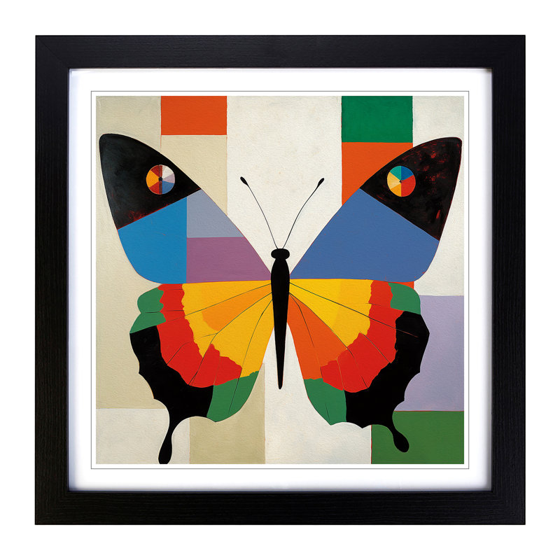 Single Picture Frame Print on Wood, Black