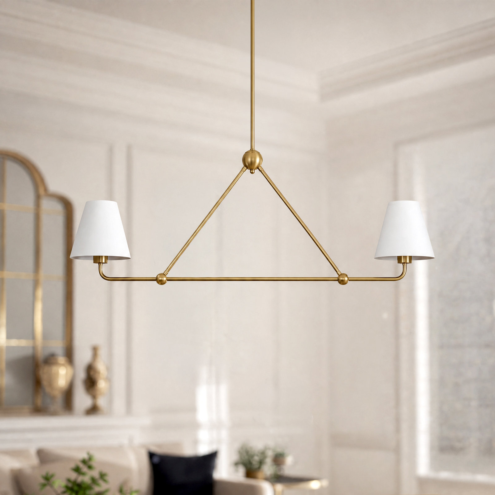 Rome 2-Light Pendant, White