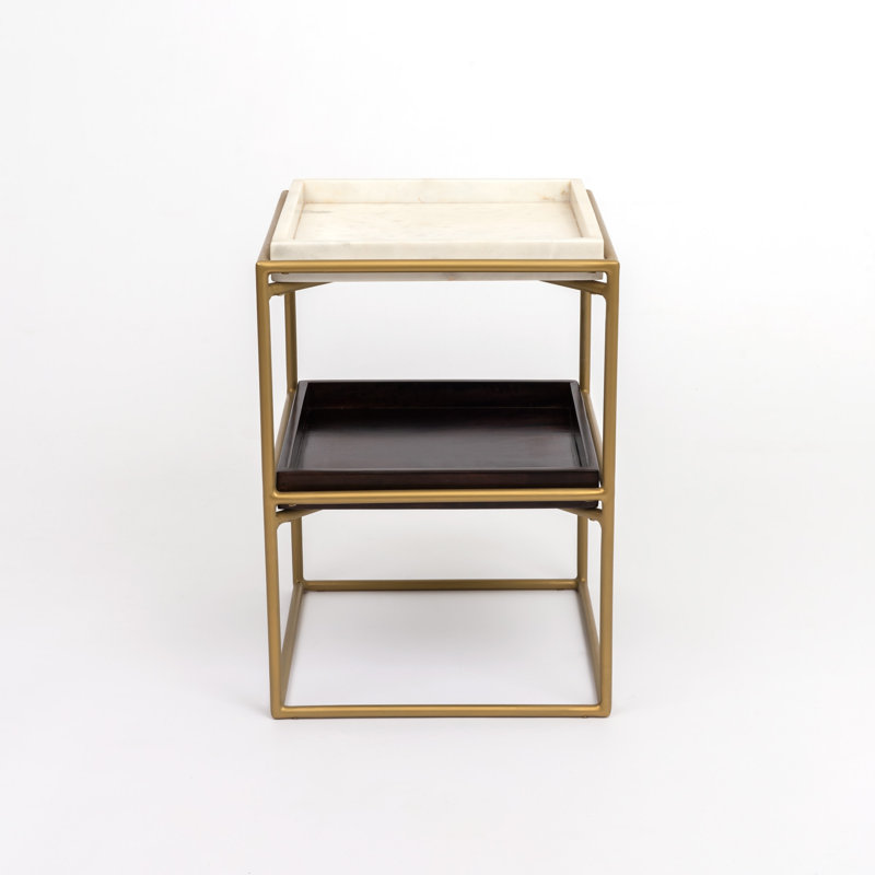 Marble Tray Top End Table