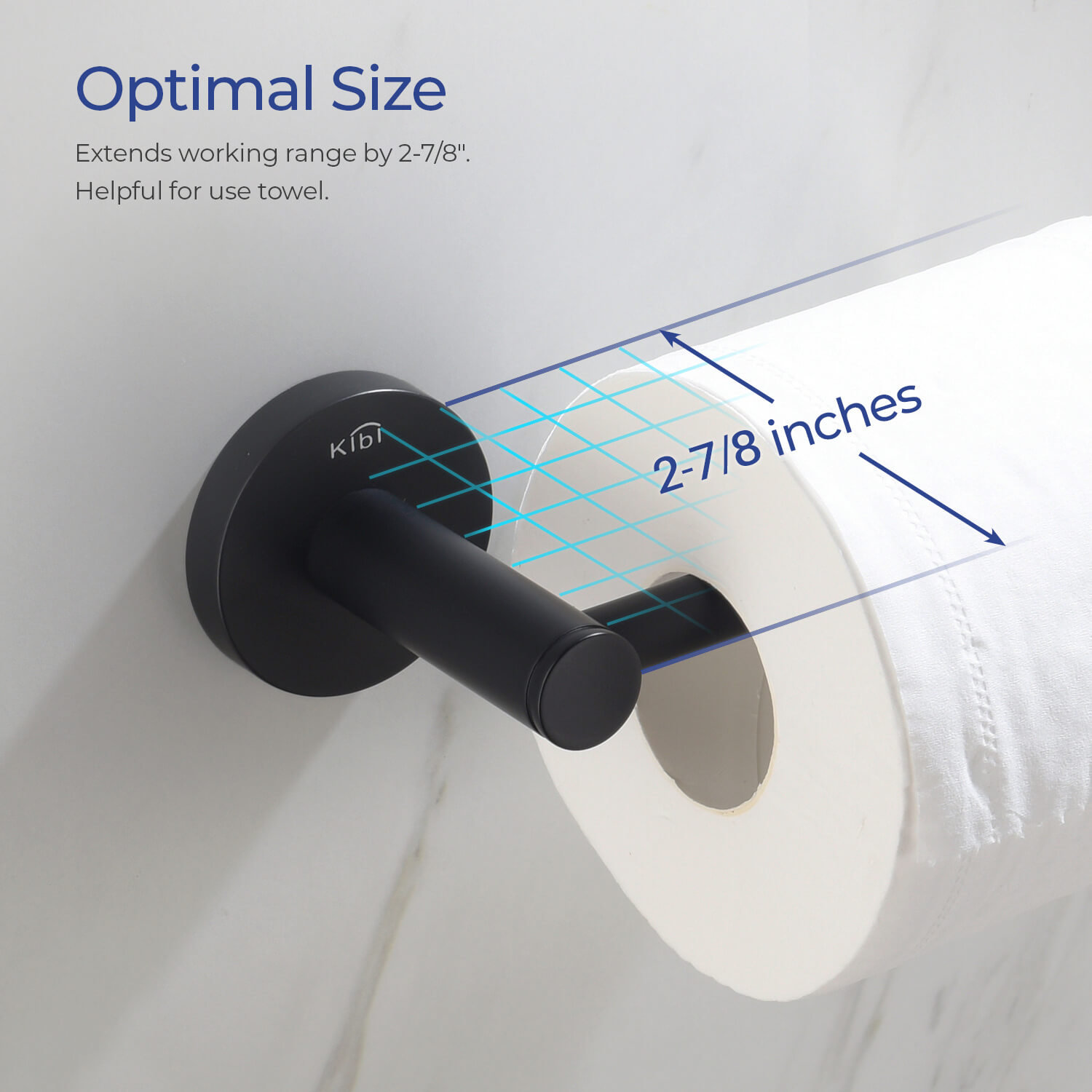 Circular Toilet Paper Holder, Matte Black