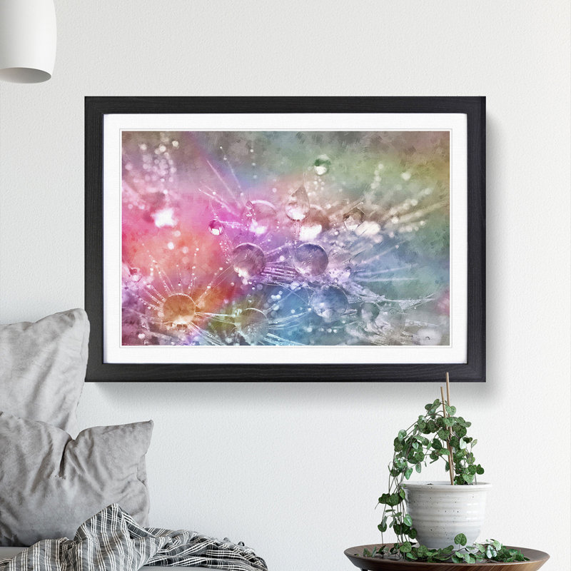 Dandelion Seeds Vol.7 - Picture Frame Graphic Art, Black Framed, 27cm H x 36cm W x 2cm D