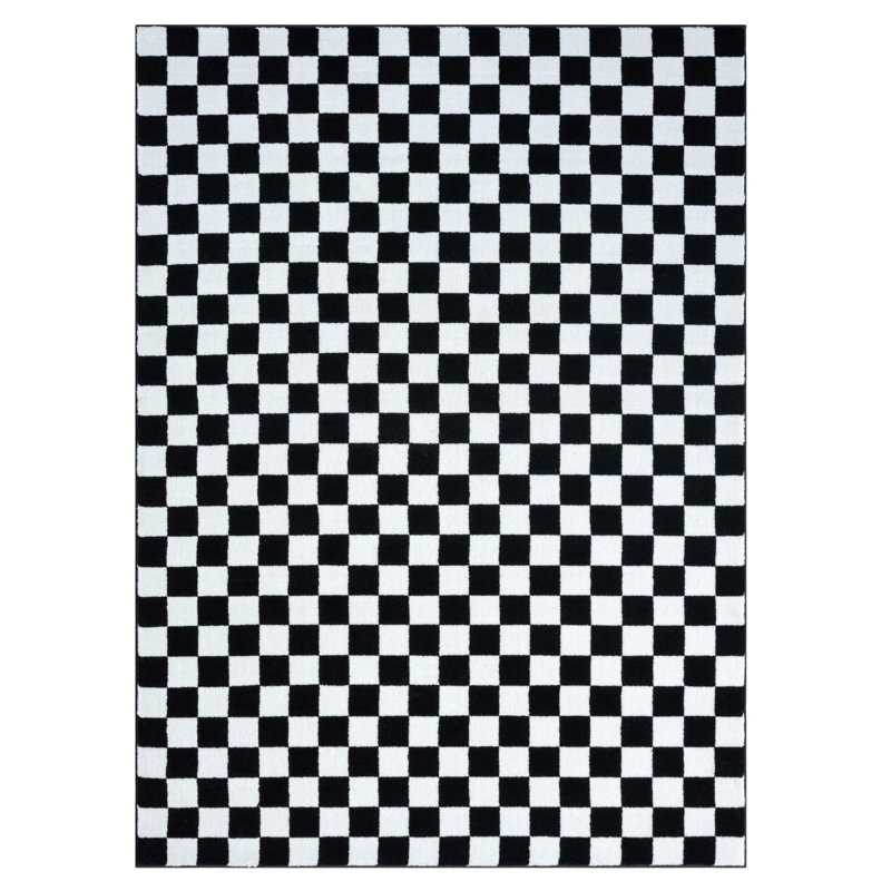 Hedelman Checkered Indoor Rug, Rectangle 6' x 9'