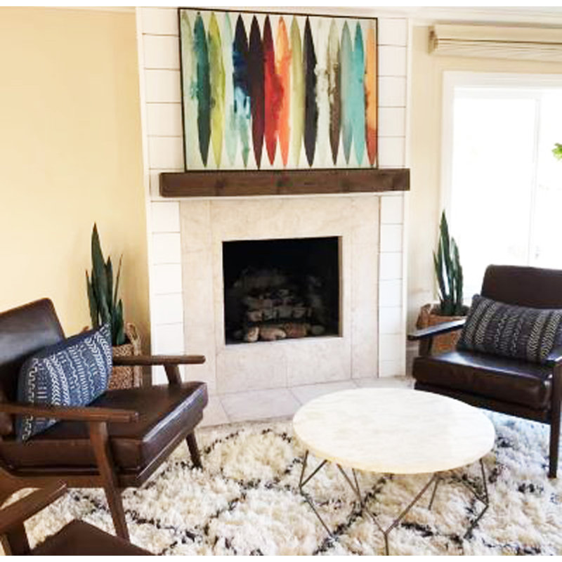 Manteau de cheminée Midwood Hand Ciselé rustique PRO Fireplace, Noyer rustique, 53 po