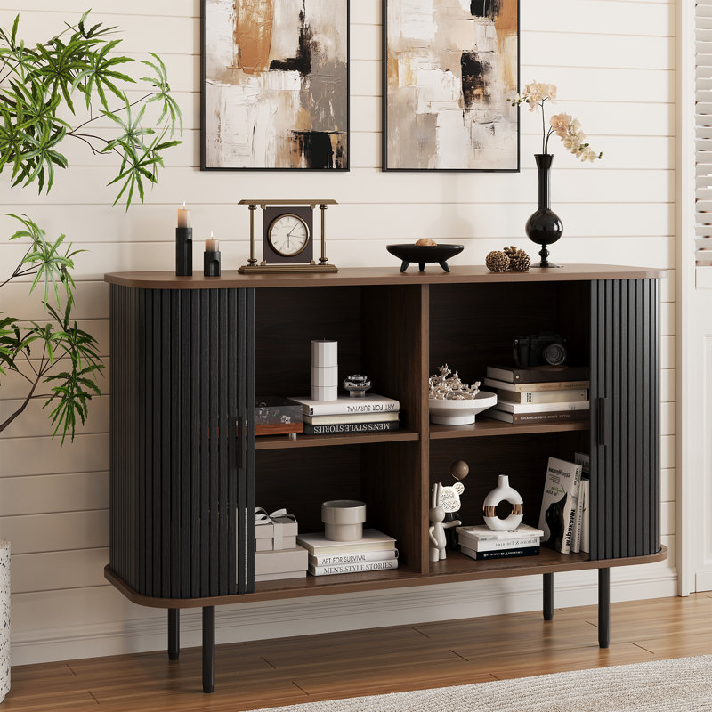 Lilikoi 47.2'' Sideboard, Black/Brown