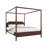 Queen Size Wooden Canopy Platform Bed with Headboard and Support Legs,Walnut-1530516369-1530516372