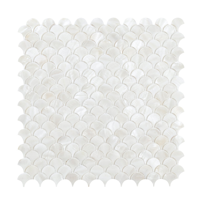 Mother Of Pearl 1" x 1" Seashell Fish Scale Wall Mosaic Tile