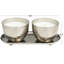 Bougie décorative en métal à motif de mèche 10 oz avec cire blanche-872061203