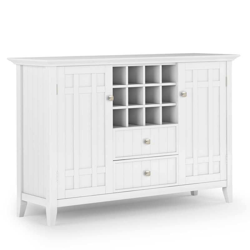 Bedford - Buffet buffet et porte-bouteilles, Blanc