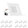 5/6" Smooth Square 12W LED Recessed Dimmable Downlight, 120V, 950LM, CCT Selectable