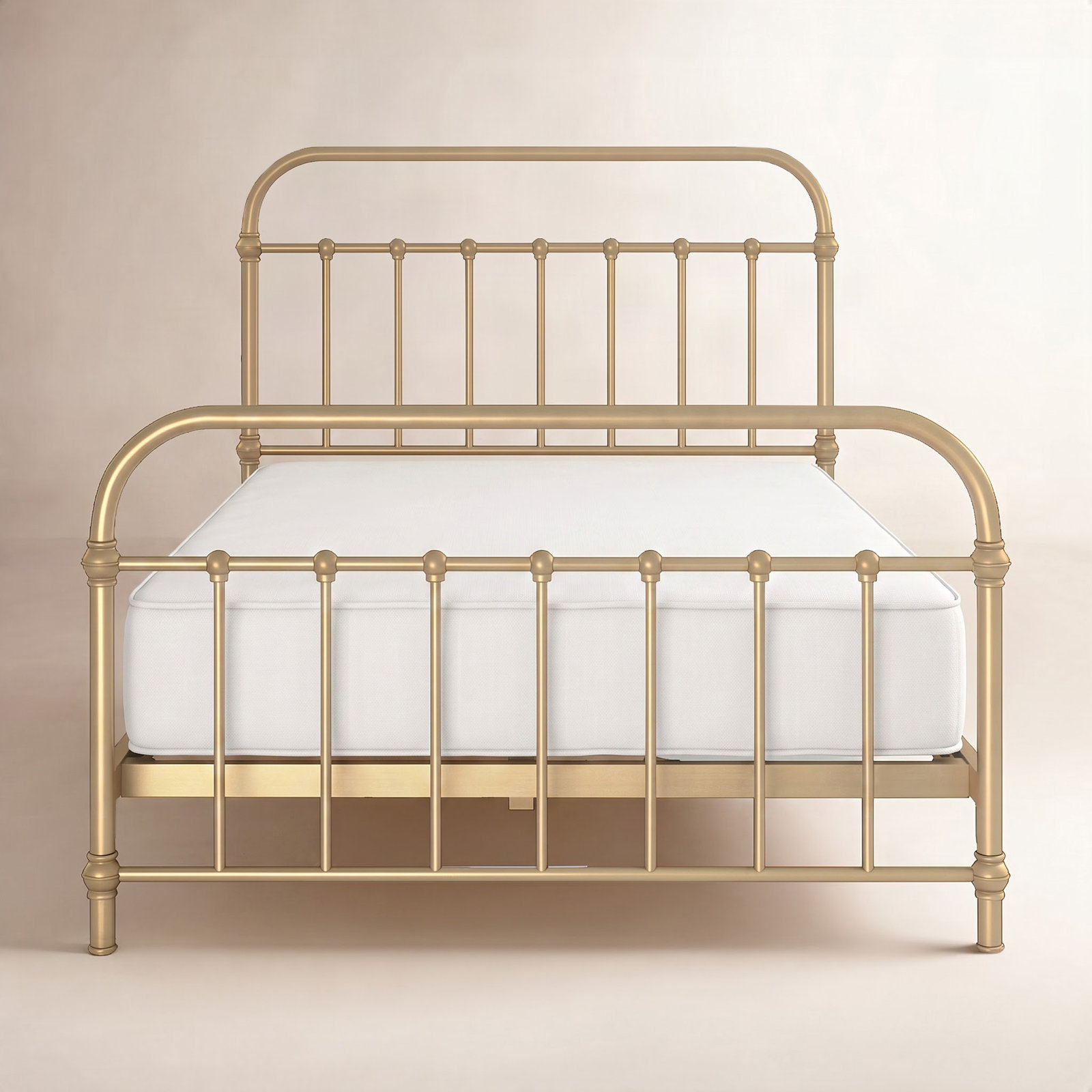Niles Metal Spindle Bed, Queen, Antique Bronze