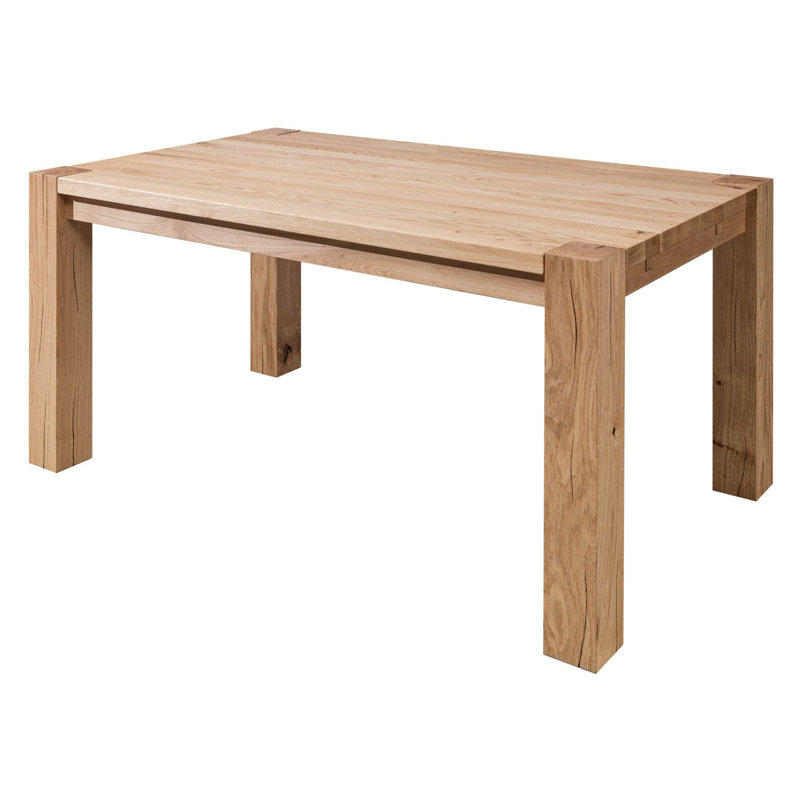 Kent Oak Solid Wood Dining Table, H76 x L220 x W100cm, Brown