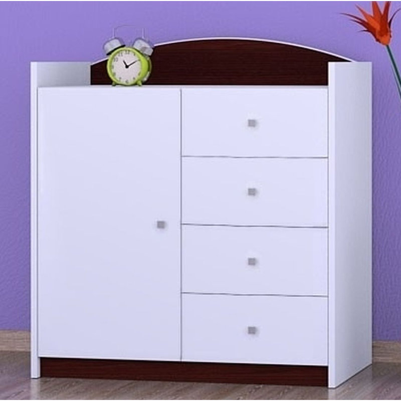 Northcutt 4 - Drawer Kids Dresser, Dark Brown