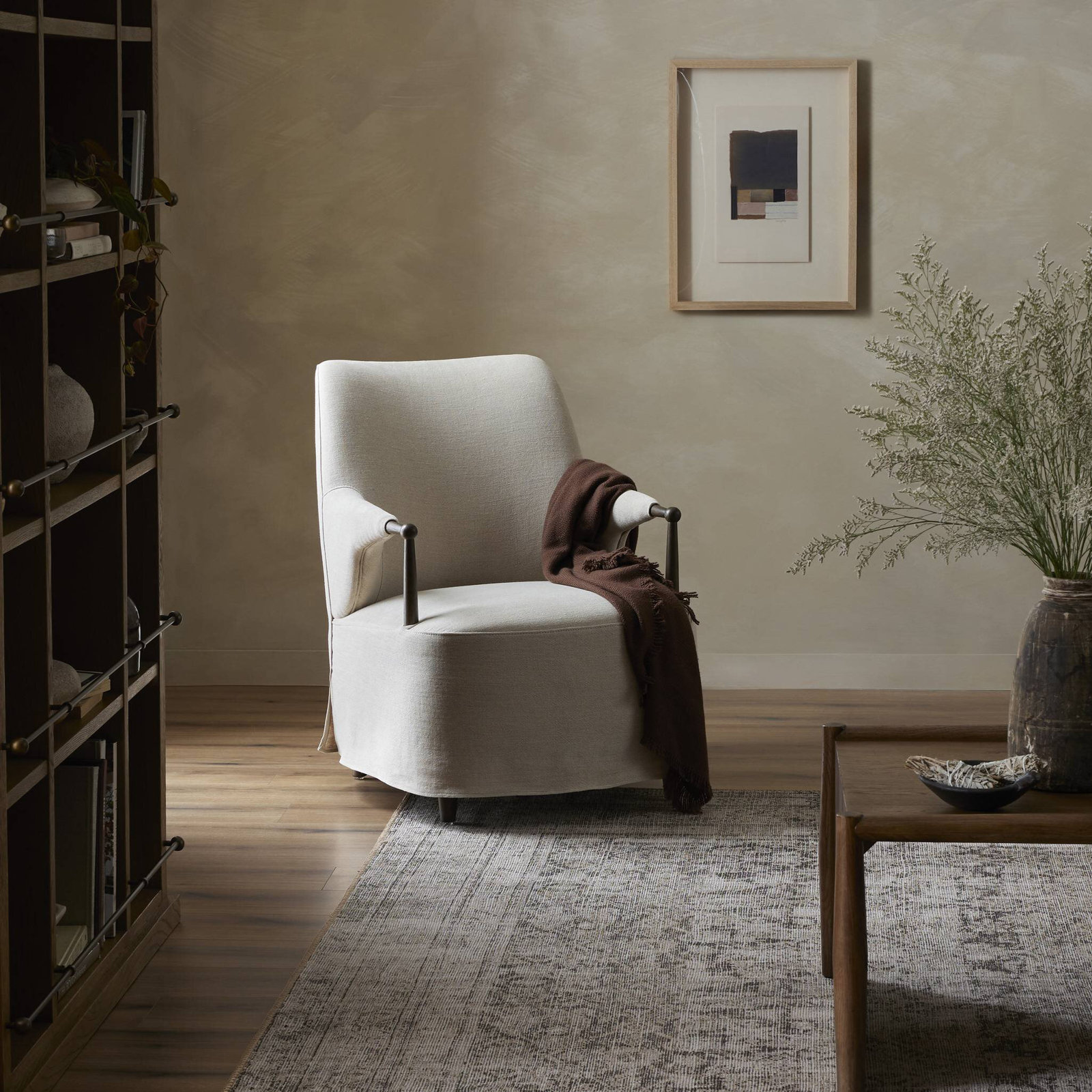 Brently Chair, Cream Linen