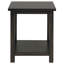 Table de bout Castleton en bois de Java vieilli avec tablette (table incluse seulement)