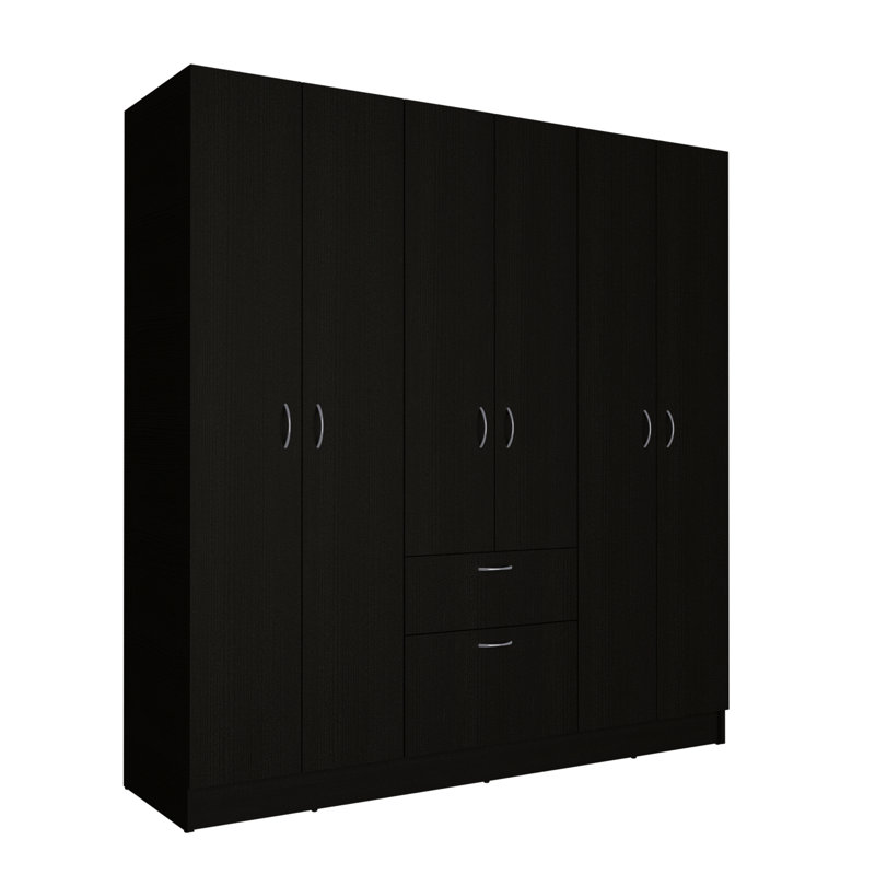 Armoire à six portes, trois armoires, chaussures à tiroirs cachés