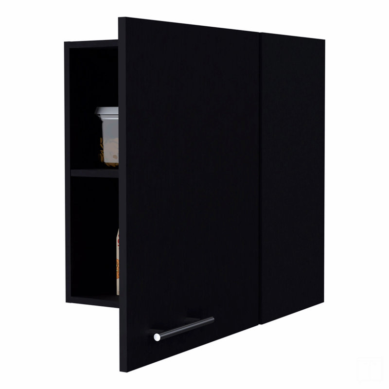 Armoire murale avec 1 porte, Noir