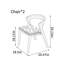 Chaise de salle à manger décontractée à motifs noir et blanc