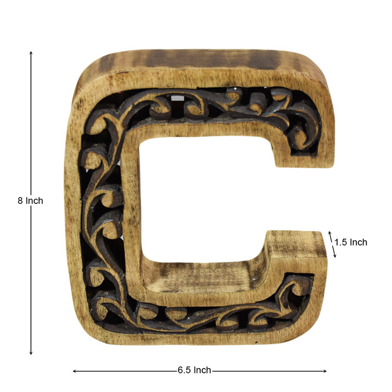 Alphabet écologique, Brun héritage sculpté, C