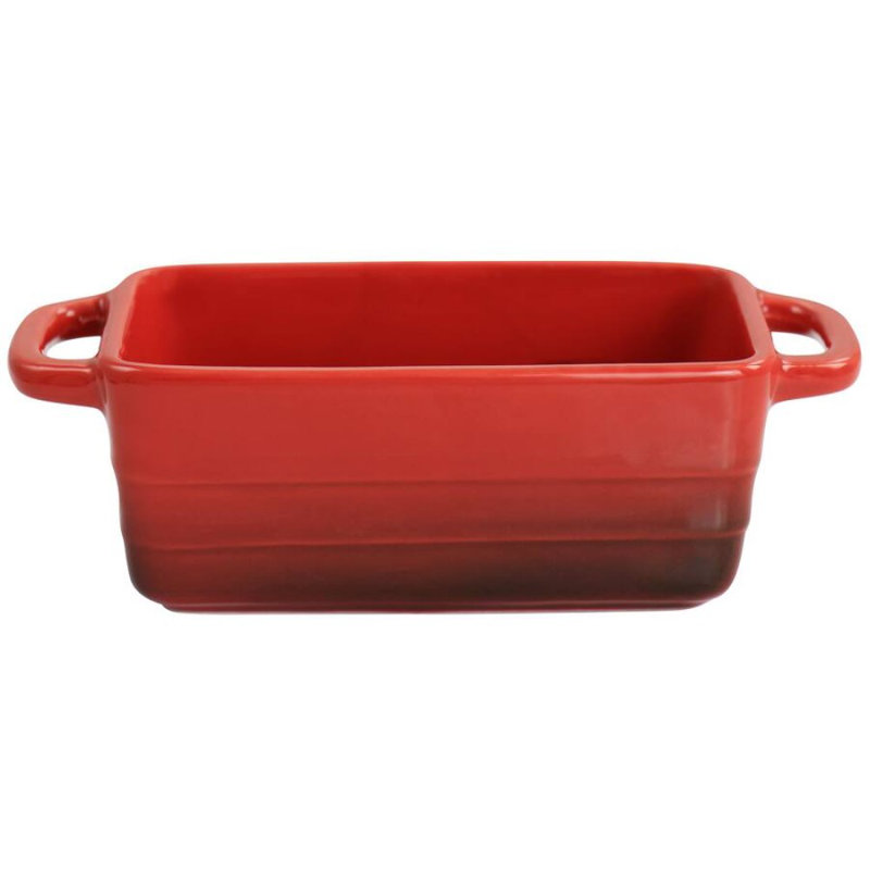 Ensemble de 6 mini moules à pain 6 pièces en grès, allant au four, rouge dégradé