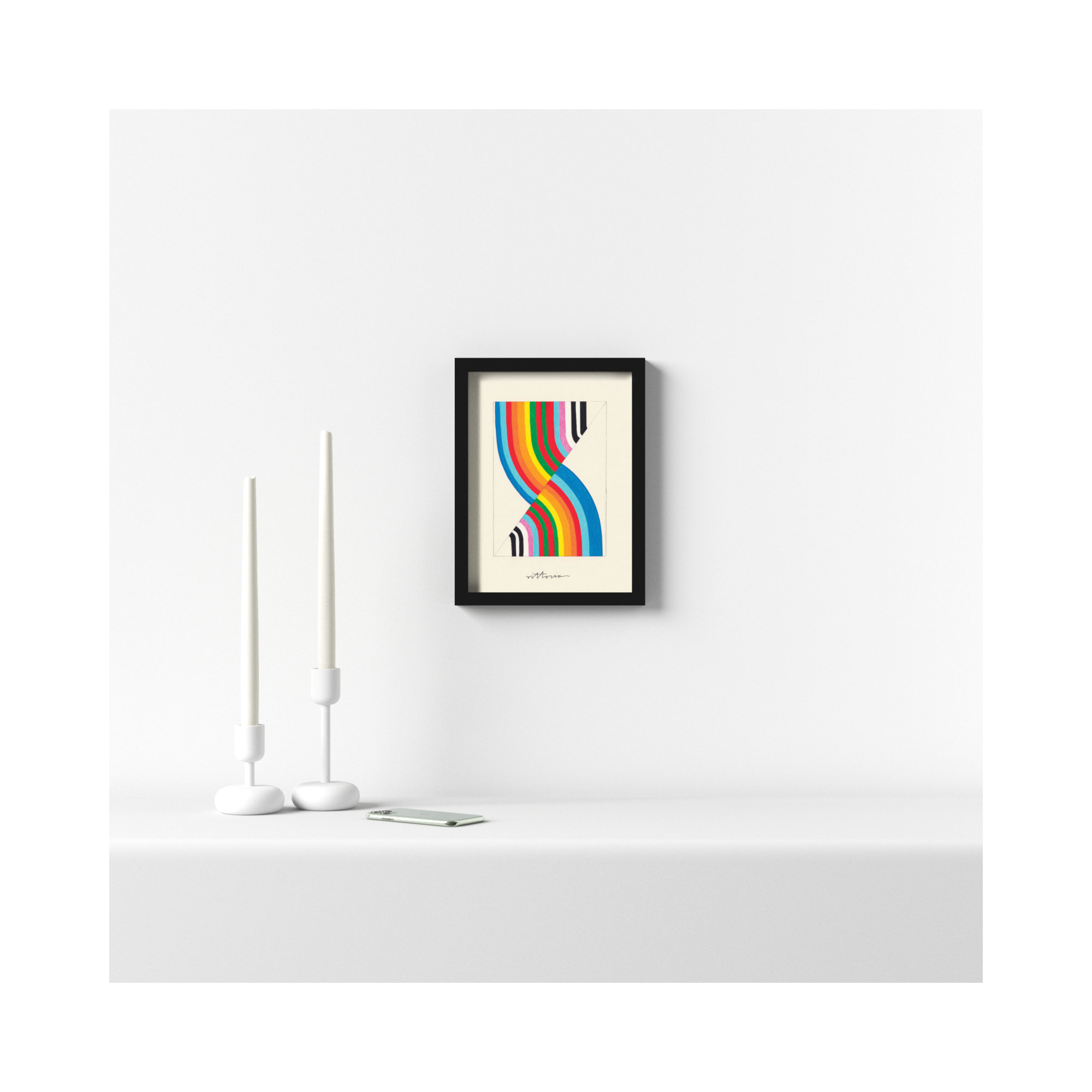 It's Always An Almost by Amber Vittoria, 16" W x 21" H x 1" D, Black Framed