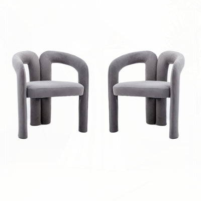 Fauteuil de cuisine en velours rembourré