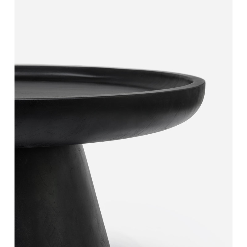 Solid Wood Coffee Table, Charcoal 