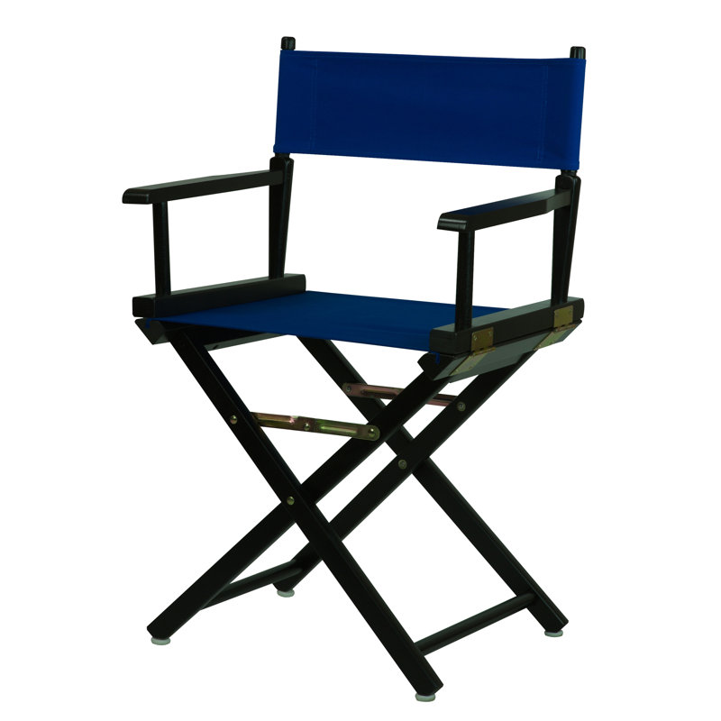 18" Folding Director Chair, Royal Blue, Black