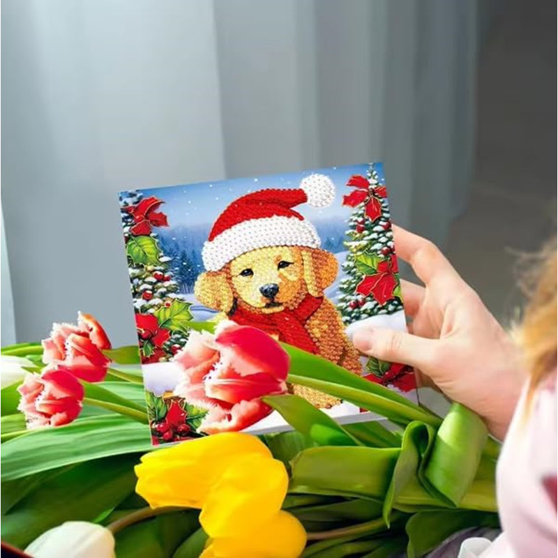 8pcs 5D DIY Diamond Painting Christmas Card Kits