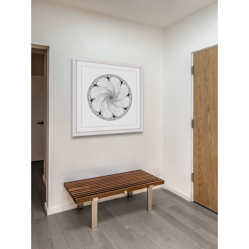 « fleur contient », reproduction d’art encadrée, H 32 po x l 32 po x P 1,5 po, Cadre blanc