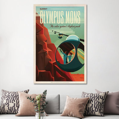 Olympus Mons Space Travel Poster by SpaceX - Print on Canvas