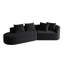 Canapé modulaire incurvé en chenille de 112 pouces de style nuage avec sièges larges et coussins décoratifs de 112 pouces, confortable pour les siestes de salon, aucun assemblage requis, 4 réunions de famille surdimensionnées,-1239310149