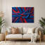 «Geometric Abstraction 6», art mural en métal mauve-1866889140