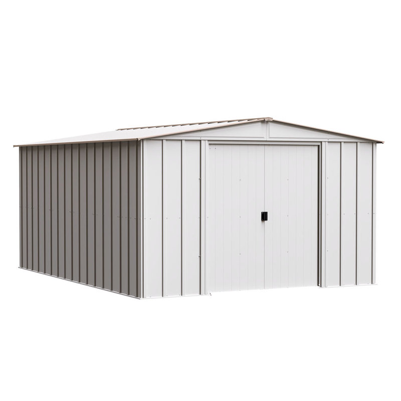 10x14 Classic Steel Storage Shed Eggshell
