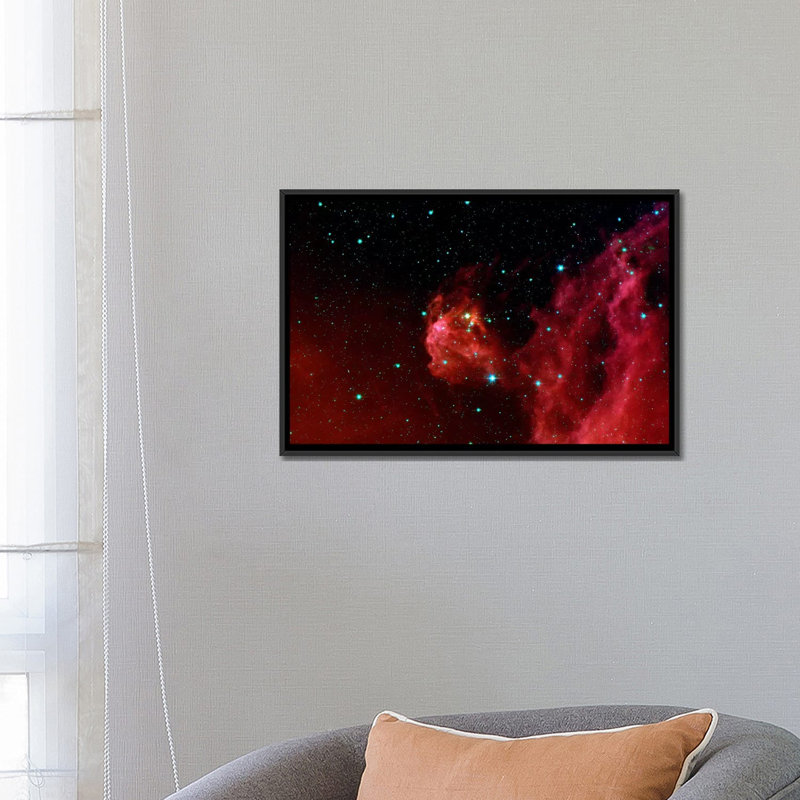 Art sur toile Caleigha, H 18 po x l 26 po x P 1,5 po, Toile encadrée noire, Aucun mat