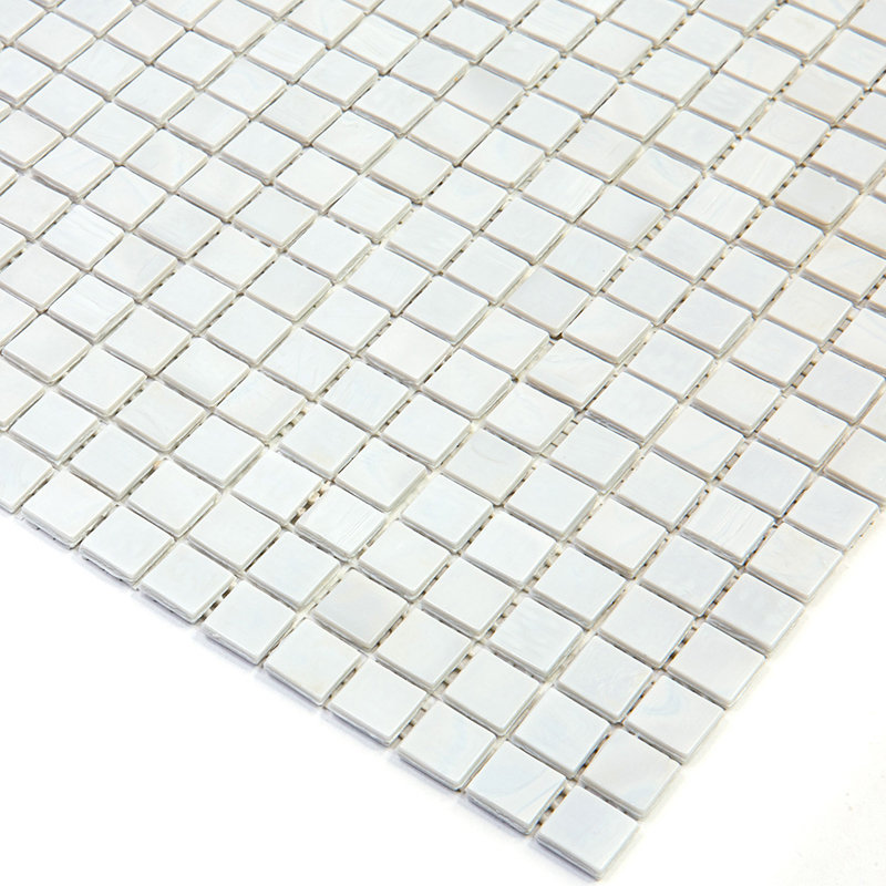 Skosh 0.6" x 0.6" Glass Grid Mosaic Wall & Floor Tile, Dolphine Gray