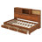 Wooden Daybed With 3 Storage Drawers, Upper Soft Board, Shelf, And A Set Of Sockets And USB Ports-61813219