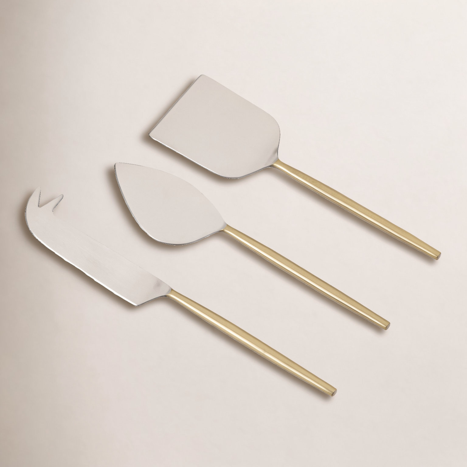 Set Of 3 Stainless Steel Cheese Set